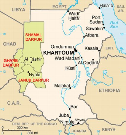 map of sudan africa. Map of Northeast Africa